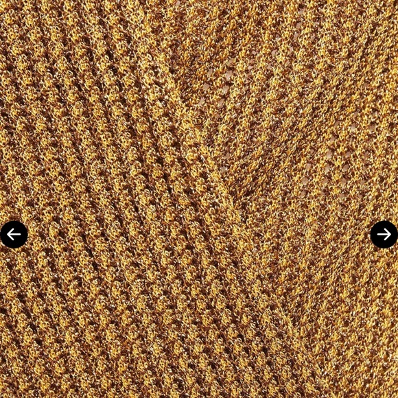 Missoni Metallic Knit Wrap Jumpsuit Gold Lurex Wide Leg Plunge Size 38 NWT Italy - Picture 8 of 16